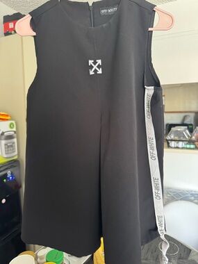 Off-White Black Dress with White Arrow Logo